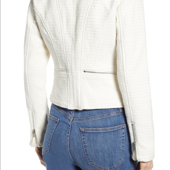 BlankNYC White Tweed Moto Biker Jacket - Picture 7 of 8